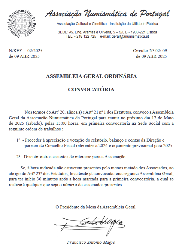 Convocatória Assembleia Geral 2025